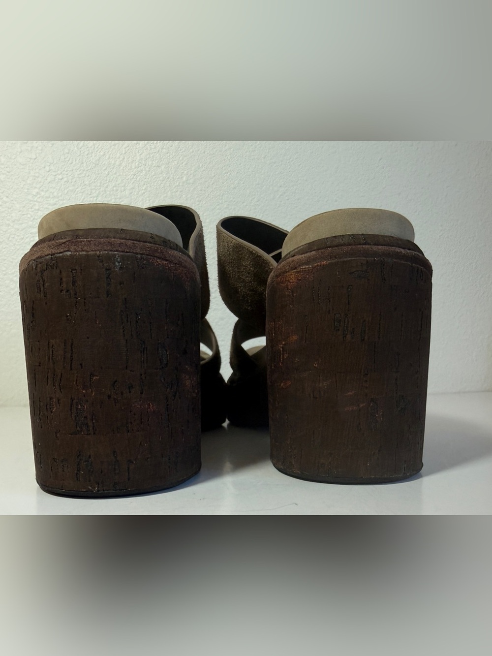 Rag & Bone Sommer Wedge Sandals Taupe Suede Platform EU 37 - Picture 12 of 13